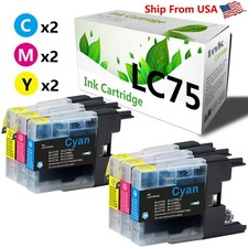6PK LC75 LC75XL LC-75 Ink Cartridge for MFC-J6510DW MFC-J430W Inkjet Printer picture