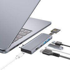USB Hub, 7 in 2 USB Adapter Thunderbolt 4 HDMI MacBook M1- picture