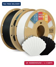 OVERTURE 2KG Bundle Matte PLA 3D Printer Filament 1.75mm, Matt Surface & Low War picture