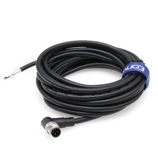 Industrial M12 4 Pin Male Right Angle Aviation Connector Sensor Cable 5M picture