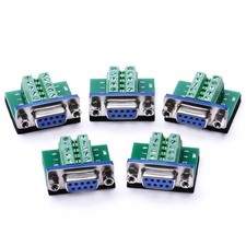 5 PCS DB9 Breakout Board DB9 RS232 Serial Female To Terminal Block 10P picture
