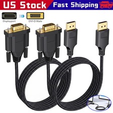 1/2x DisplayPort to VGA 6 Ft Cable,Uni-Directional DP Computer to VGA Compatible picture
