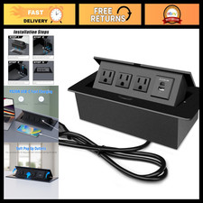 USB-C Power Hub for Conference Table, 20W Fast Charging, Black, Multi-Device Cha picture