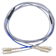 25M Armored Cable Fiber Patch Cord SC to SC UPC Pigtail Multi-Mode Cables Duplex picture