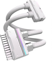 EZDIY-FAB UNIFAS ARGB 24-Pin PSU Extension Cable, Unified Dual-Tube, White picture