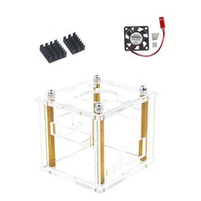 Acrylic Enclosure Clear Shell Case W/ Cooling Fan For Orange Pi Zero 3 Accessory picture