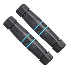 2PCS Waterproof RJ45 Coupler Dual Head IP68 Ethernet LAN Cable Connector picture
