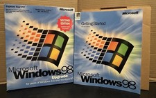 Vintage Microsoft Windows 98 Second Edition Upgrade Retail Big Box (No CD) PC OS picture