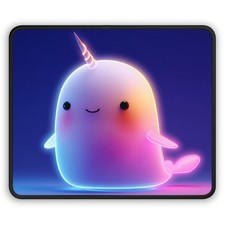 Neon Narwhal Mouse Pad | Cute Rainbow Sea Creature picture