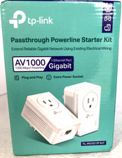 TP-Link TL-PA7017P KIT AV1000 Gigabit Ethernet Passthrough Powerline Starter Kit picture