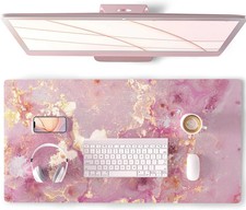 QiyI PU Leather Large Mouse Pad, Office Decor, 31.5