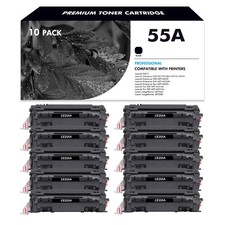 10PK 55A CE255A Toner Fits HP LaserJet MFP M525f P3015 M525dn M521dn P3016 P3011 picture