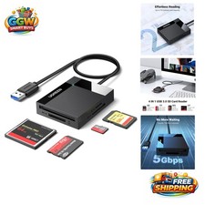 Effortless File Transfers: USB 3.0 SD Card Reader for All Major Formats - Black picture