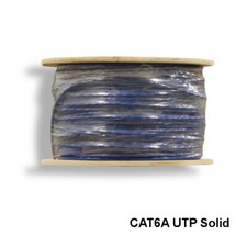 Kentek Blue 1000ft UTP Cat6a Solid Bulk Cable 10Gbps 24AWG Pure Copper RJ45 picture
