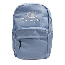 Champion Estate Backpack 18” Light Blue With Pink Straps Embroidered Logo, NWT picture
