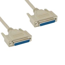 10PCS 6' DB25 25Pin Female/Female Cable 28AWG Serial RS-232 Printer DTE Scanner picture