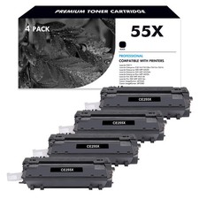 4PK CE255X 55X Toner Cartridge for HP LaserJet P3015 M521DN P3011 P3015DN P3015X picture