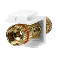 Construct Pro™ Gold-Plated Speaker Binding Post Insert (White, Red Band) picture