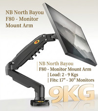 NB North Bayou F80 Gas Spring Monitor Arm Desk Mount 17-30 inch Full Motion Stan picture