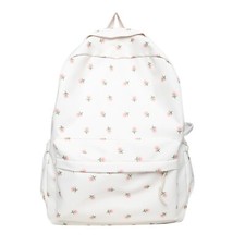 2025 Kawaii Floral Print Backpack with Pendant Preppy Backpack Cottagecore Ba... picture