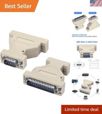 Compact DB9 to DB25 Male Gender Changer - Plug and Play Connectivity Solution picture