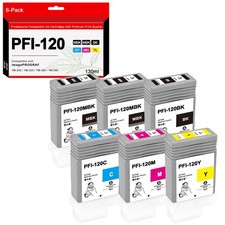 PFI120 Ink Cartridge Set 130ml Pigment 6Pack PFI120MBK PFI120BK PFI120C picture