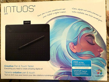 Wacom Intuos Art CTH-490/K Pen & Touch Tablet Pen Cable Box Extra Nibs picture