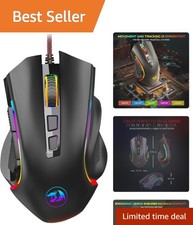 Professional Wired Mouse with Adjustable 7200 DPI & RGB Lighting Effects picture