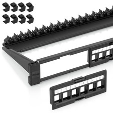 Everest 24 Port Keystone Patch Panel (1-Pack) - Removable 6-Port Panels picture