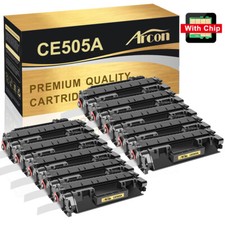 10 Pcs CE505A 05A Toner Cartridge Fits for HP LaserJet P2030 P2035 P2035n P2050 picture