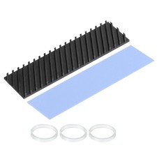 Copper Heatsink 70x20x3mm W Thermal Pad Rubber Ring for M.2 SSD Cooler 1 Set picture
