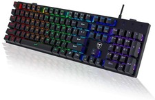 Teclado Gamer Mecánico RGB 104 Teclas USB Switch Azul PC Mac Xbox Anti-Ghosting picture