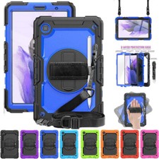 Fr Samsung Galaxy Tab A7 Lite 8.7 A8 A9 Shockproof Rugged Stand Strap Case Cover picture