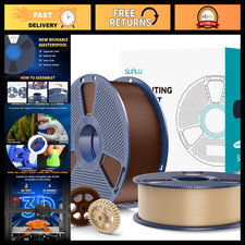 3D Printer Filament PLA+ 2.0, Oak & Coffee Brown, 2-Pack (2KG) - High Quality, D picture