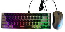 GEODMAER 65% Gaming Keyboard and Mouse Combo RGB Backlit 68 Keys Wired Open Box  picture