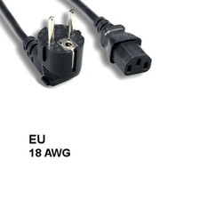 Kentek 6Ft IEC-60320 C13 to EU CEE 7/7 AC Power Cable SCHUKO Europe 18AWG 3 Pin picture