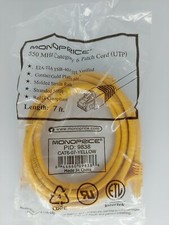 MONOPRICE 9838 Ethernet Patch Cord Cat6 Flexboot Yellow 7ft picture