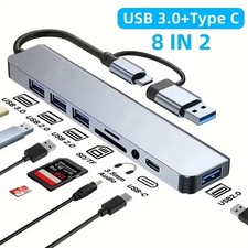 8-2 USB 3.0 Multi-Function Adapter, Supports Audio, TF/SD Cards, USB-C, More picture
