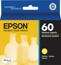 New Genuine Epson T0604 Yellow Ink Cartridge, Stylus C68, CX4200, Stylus CX4800 picture