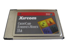 Xircom MODEM PC CARD PCMCIA DIALUP CreditCard Ethernet 33.6 CEM33 Vintage Retro picture