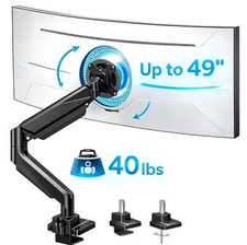 ARES WING Heavy Duty Gas Spring Monitor Arm Desk Mount 13-49