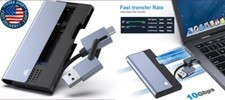 Caja M.2 NVME SATA SSD, 10 Gbps USB Tipo-C/Tipo-A a NVME PCI-E SATA M-Key/(B+M). picture