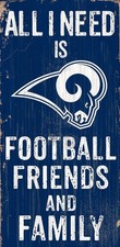 Fan Creations Need is Football, Family & Friends Sign Color Los Angeles Rams,... picture