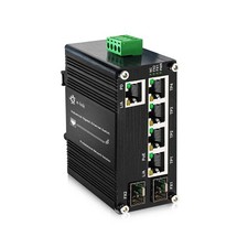 Mini Industrial Gigabit 90W PoE++ PD Fiber Switch 4×RJ45 + 1×PD Port + 2×SFP picture