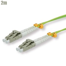 2M LC/UPC to LC/UPC OM5 Fiber Optic Multi Mode Duplex Optical Patch Cable Green picture