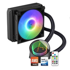 Dracaena AIO CPU Cooler, Color Change Remote, 120mm Radiator, ARGB PWM Fans Q... picture