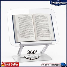 1Pcs Acrylic Reading Stand 360 Rotation Adjustable Book Tablet Holder Silver picture