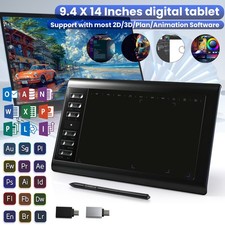 10x6 inch Digital Drawing Tablet Graphics tablet with Battery-free Pen 8192 picture