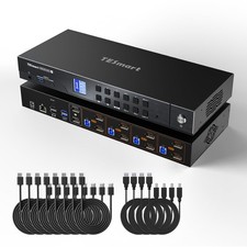 TESmart 4K@144Hz 1.4 Displayport Switch 2 Monitors 4 Computers 8K@60Hz picture