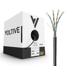 Voltive Cat5e Ethernet Cable, Riser (CMR), Black, 1000ft - 1000ft, Black picture